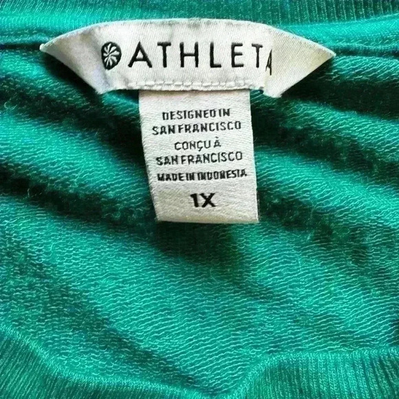 Athleta Bliss Crop Top Cross Back Sweatshirt Size 1X - Picture 2 of 4